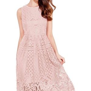 Pink lace dress